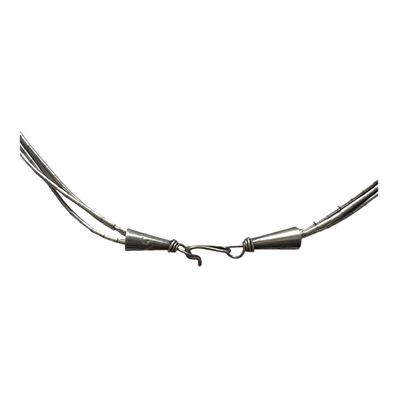 Sterling Silver Three String Necklace - Picture 3 of 4